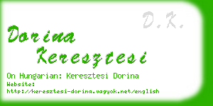 dorina keresztesi business card